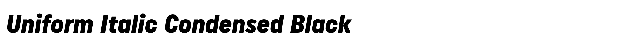 Uniform Italic Condensed Black image